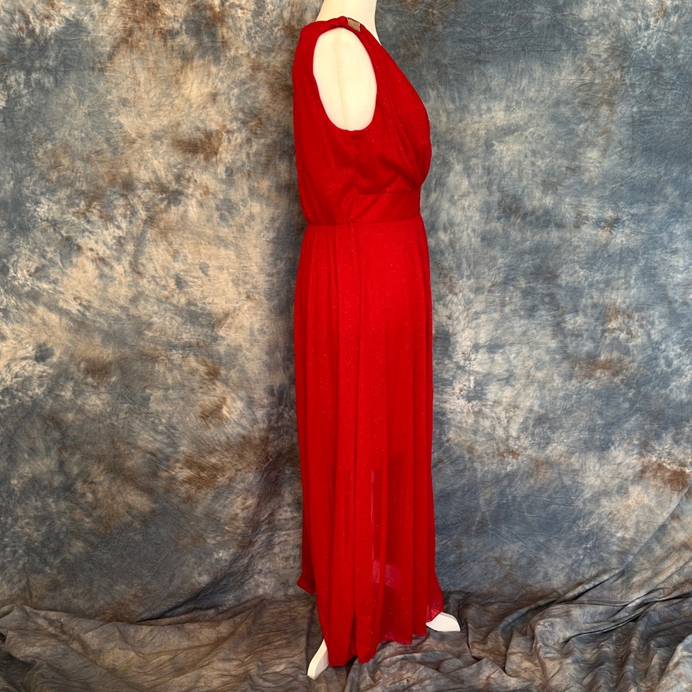 Alexa B Red Sleeveless Cowl Neck Maxi sz 8 - Picture 4 of 7